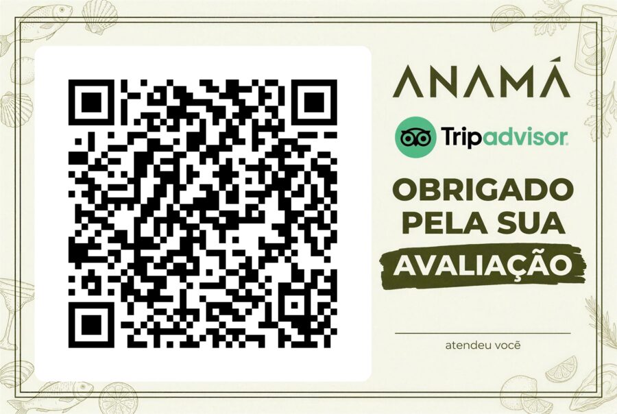 Cartão Anamá · verso TripAdvisor