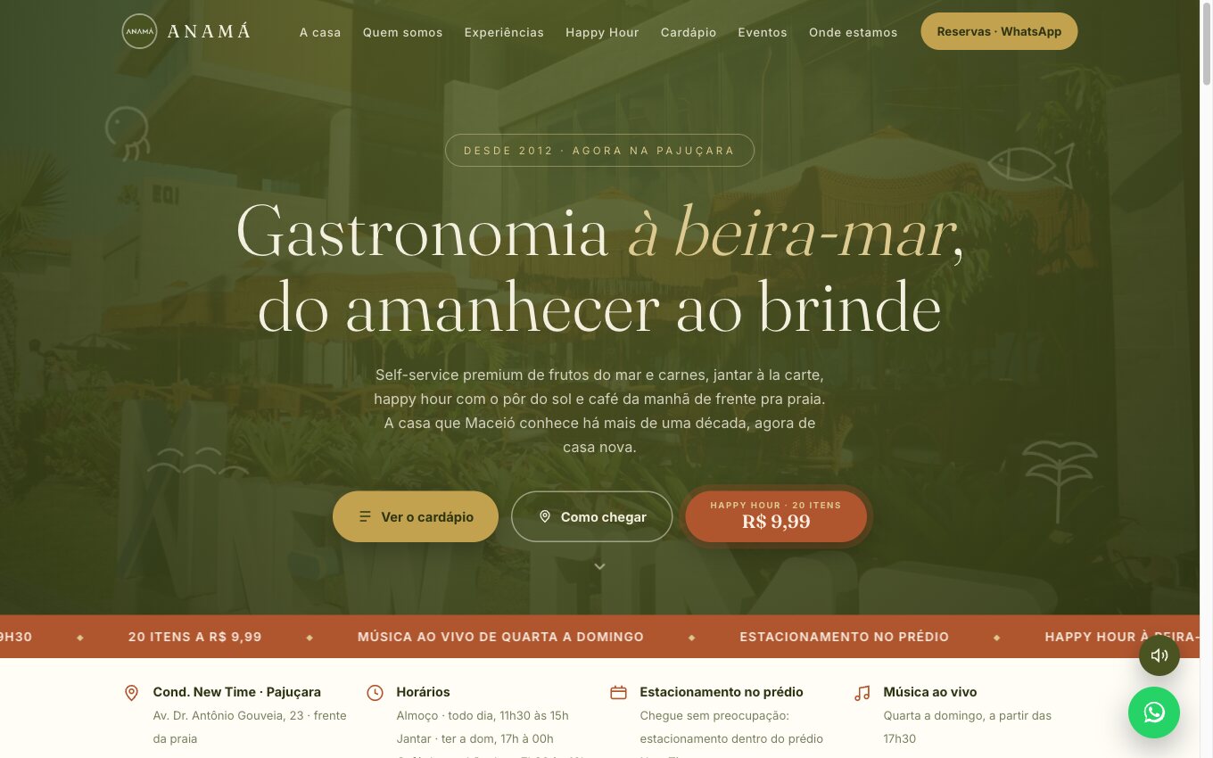 Site novo do Anamá, pronto